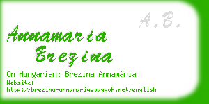 annamaria brezina business card