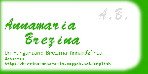 annamaria brezina business card